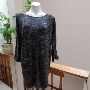 MAX STUDIO 3/4 Sleeve Knit Dress Black Large